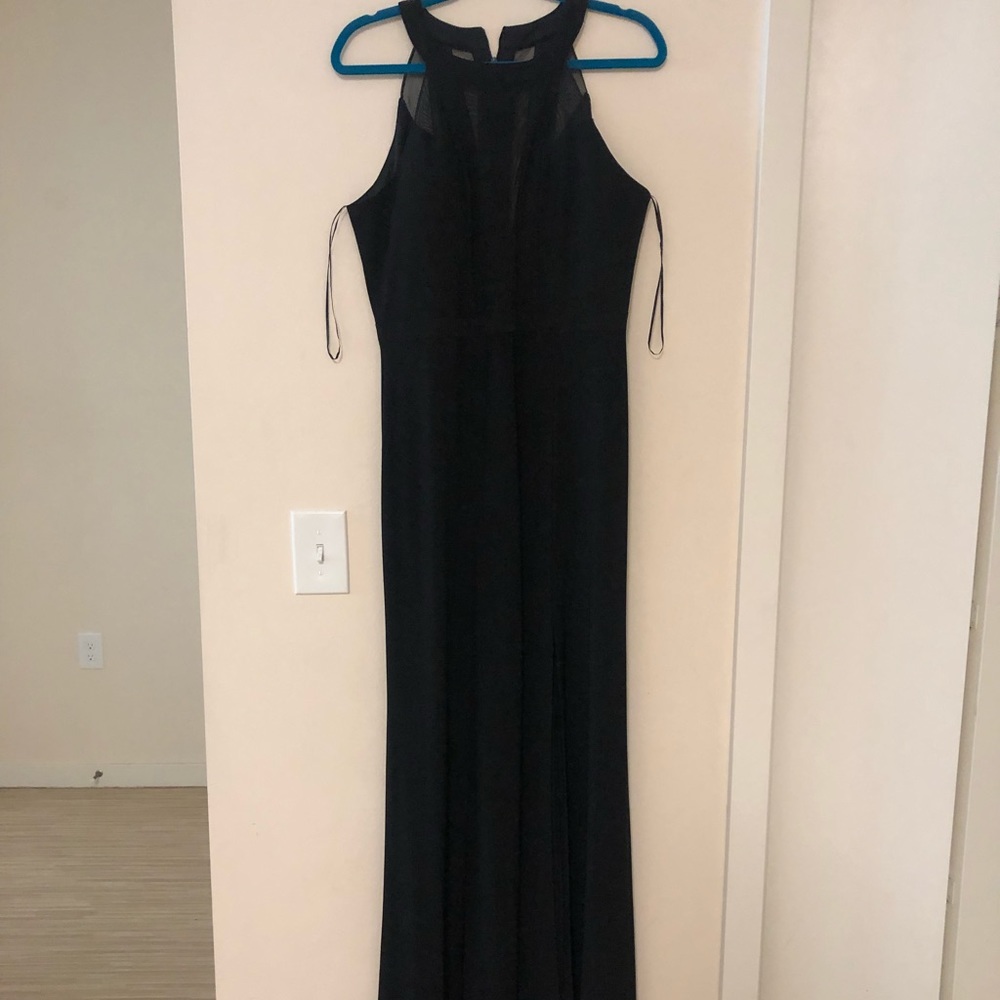 Black dress with slit